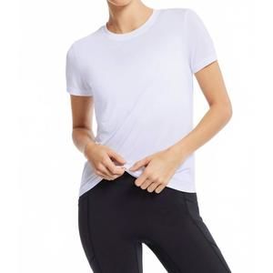NEW BANDIER feather weight active short sleeve tee in white